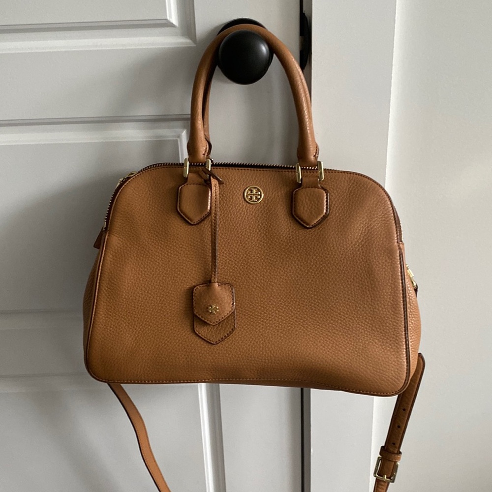 Tory Burch crossbody satchel.
